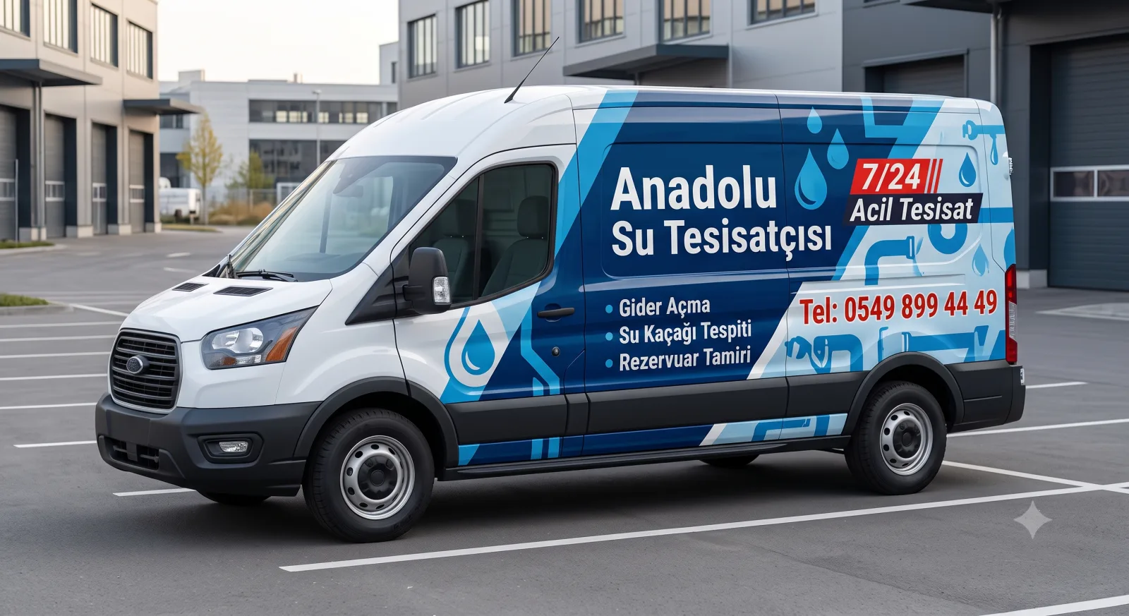 Anadolu Su Tesisatçısı servis aracı ile gider açma hizmeti